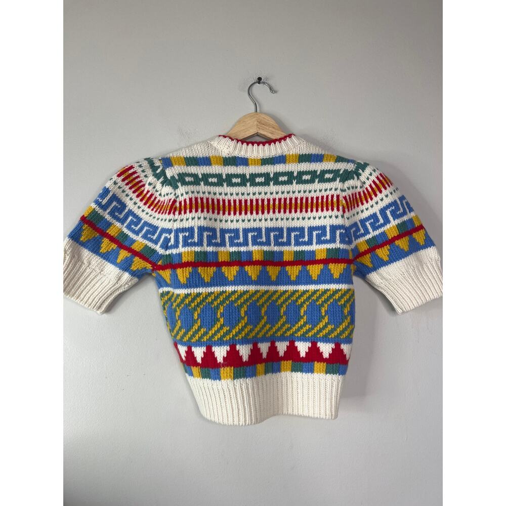 NWT Hunter Bell Odette Kent Fairisle Crew-Neckline Striped Sweater Top Size: XS - Picture 7 of 8